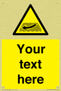 Custom Warning strong river flows